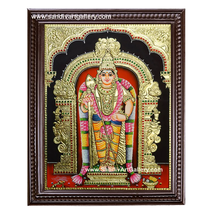Thiruchendhur Murugan Tanjore Painting 1
