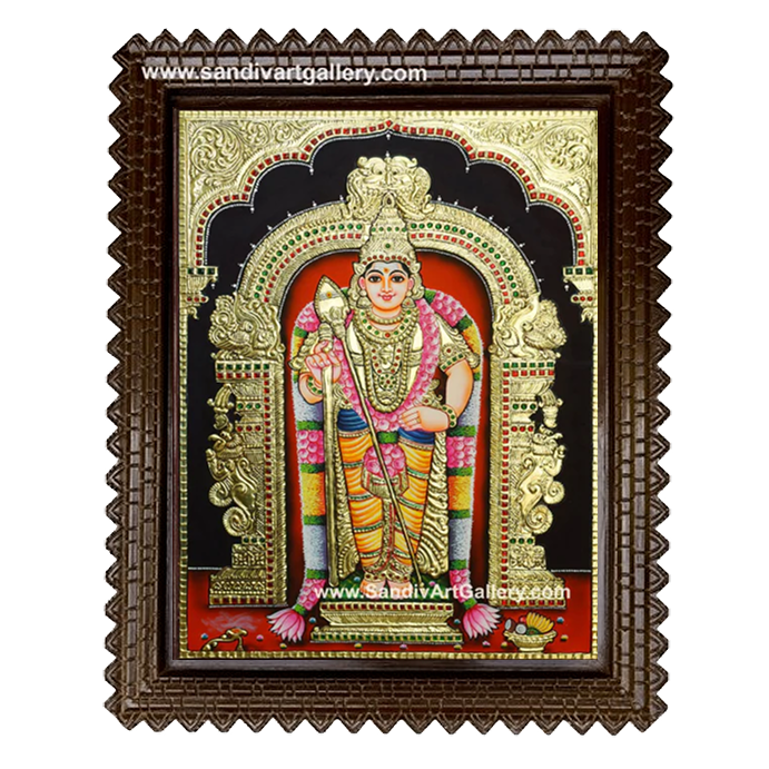 Thiruchendhur Murugan Tanjore Painting 1