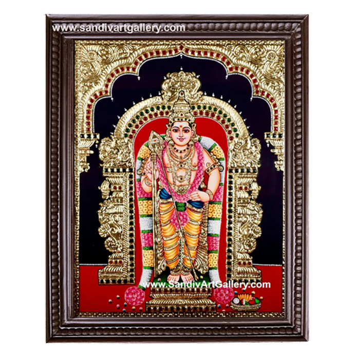 Thiruchendur Murugan Tanjore Painting 1