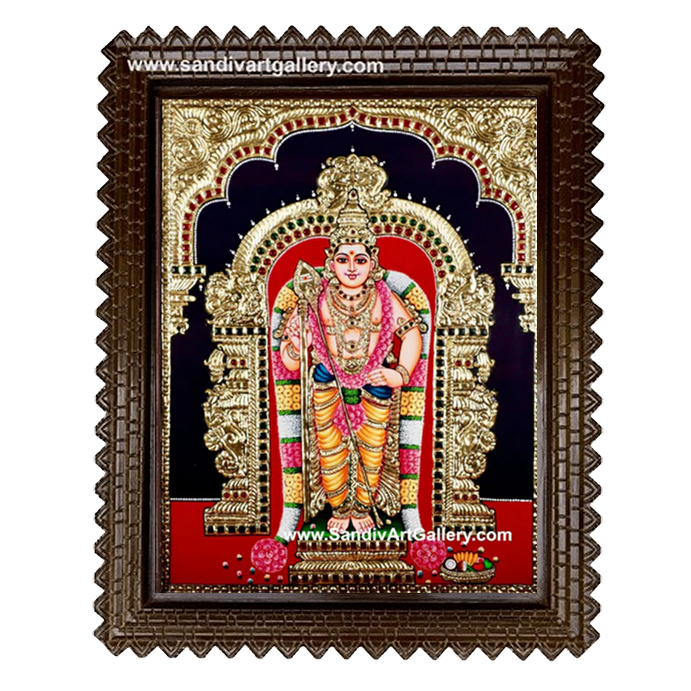 Thiruchendur Murugan Tanjore Painting 1