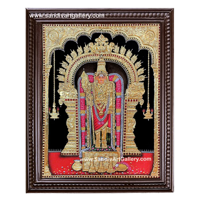 Swami Malai Murugan Tanjore Painting 1