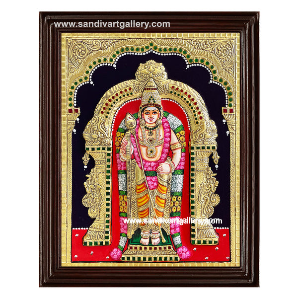 Murugan Embossed Tanjore Painting