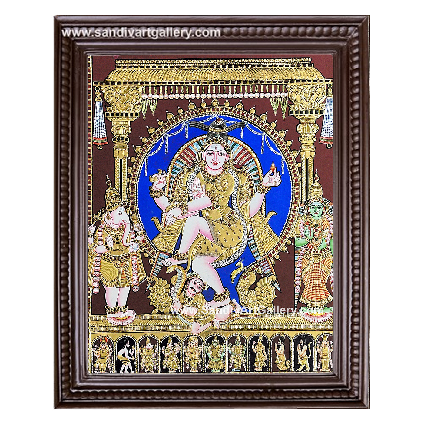 Chidambaram Thillai Natarajar Tanjore Painting