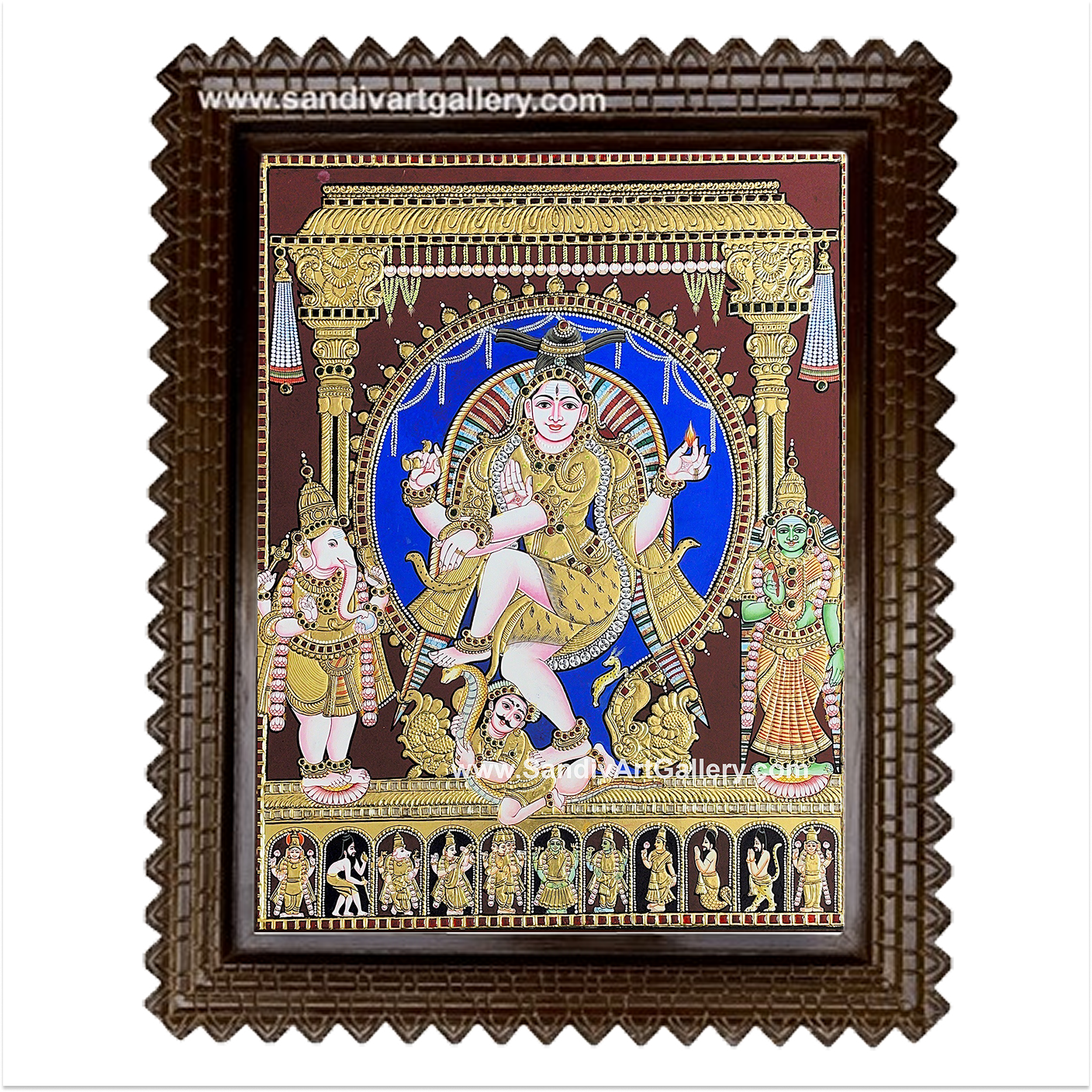 Chidambaram Thillai Natarajar Tanjore Painting