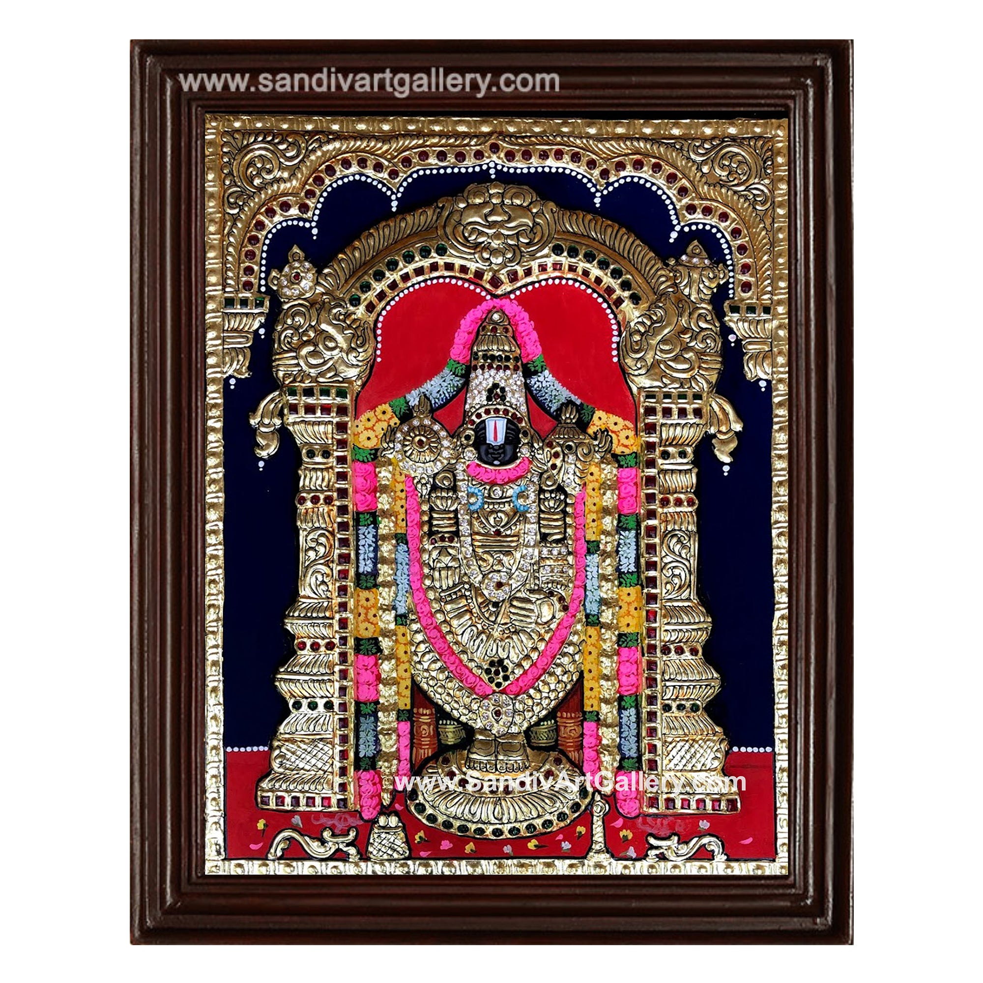 Vinayagar Lakshmi Balaji Saraswathi and Subramania- Pooja Room 2D Tanjore Paintings