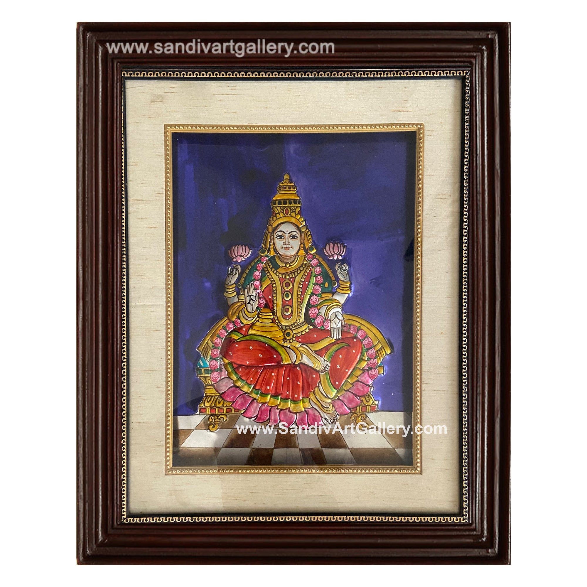 Vinayaka, Lakshmi, Balaji, Saraswathi and Subramania- Pooja Room Metal Embossing Paintings