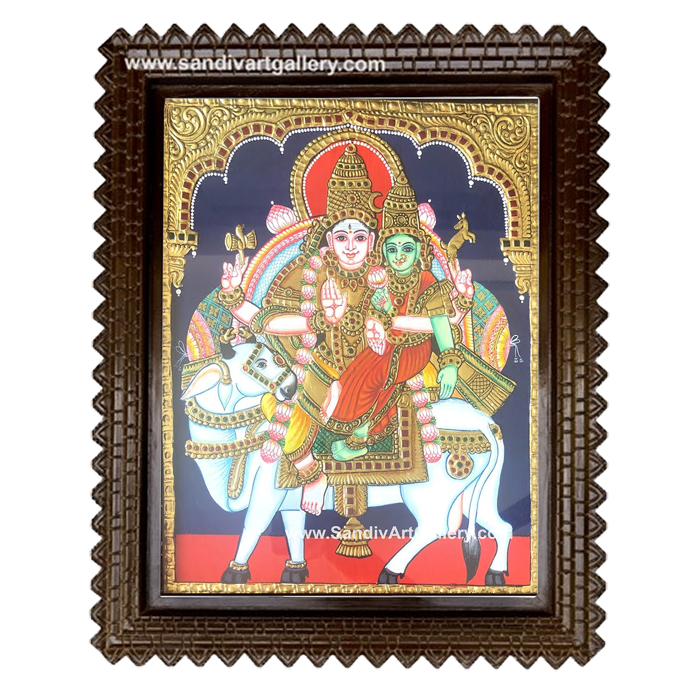 Pradosha Shivan Tanjore Painting