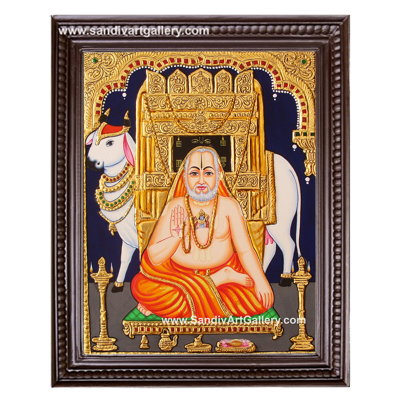 Raghavendra Swamy Tanjore Painting