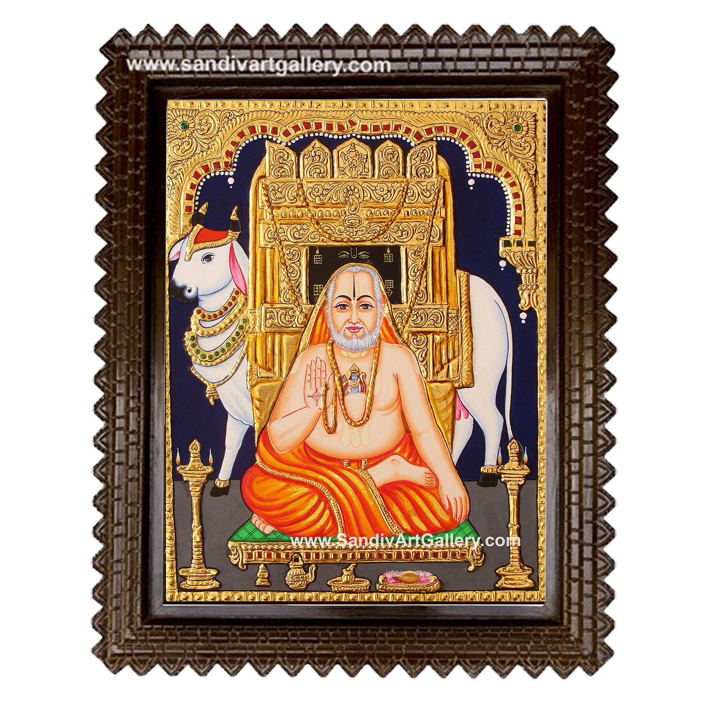 Raghavendra Swamy Tanjore Painting