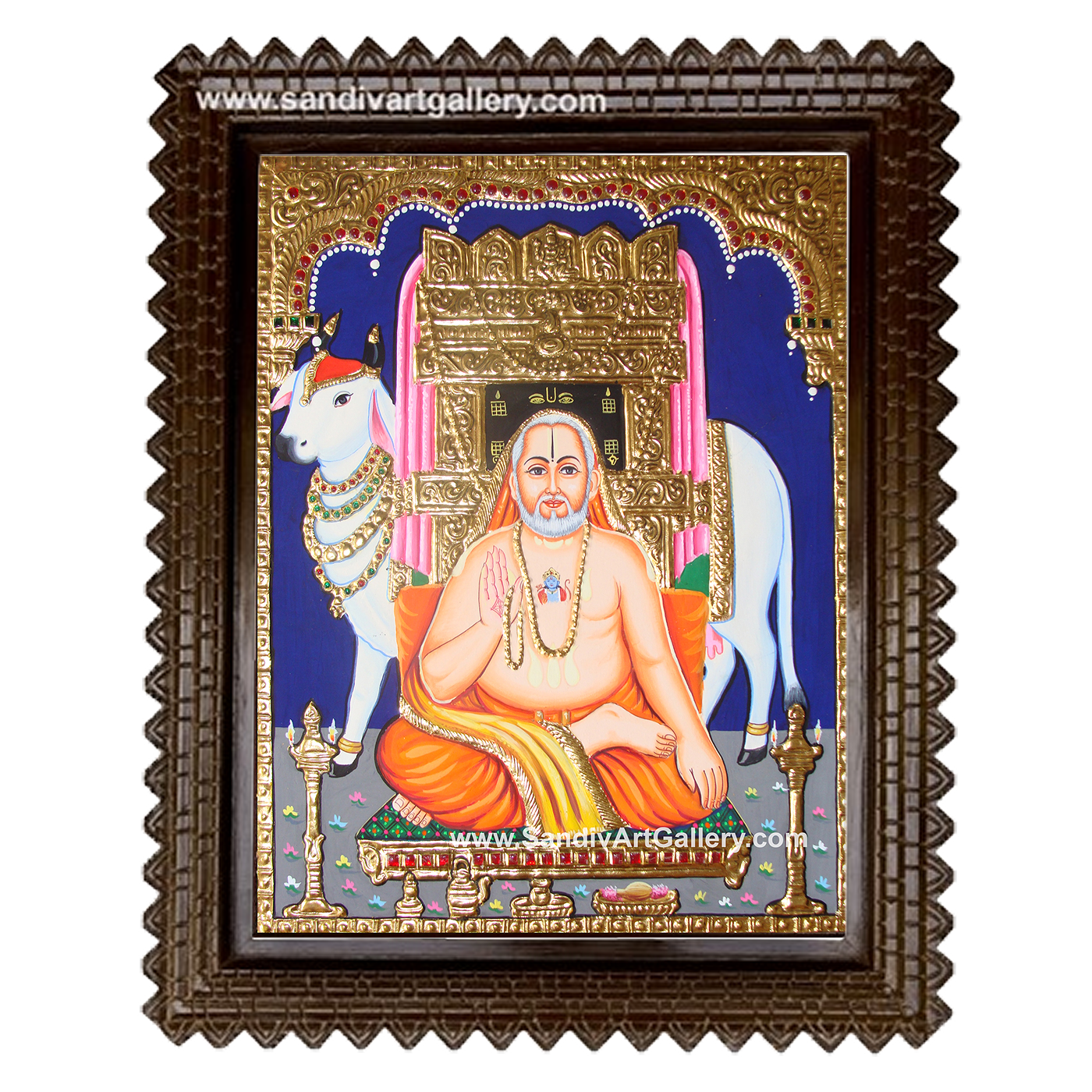 Ragavendra Swamy Tanjore Painting