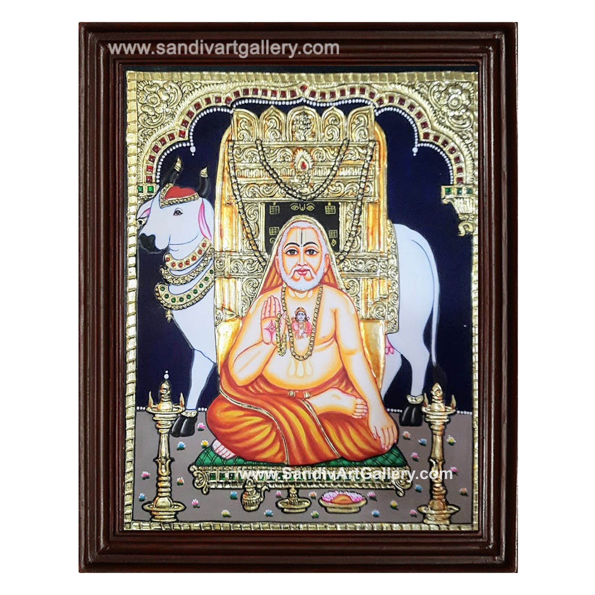 Sri Raghavendra Swamy Tanjore Painting