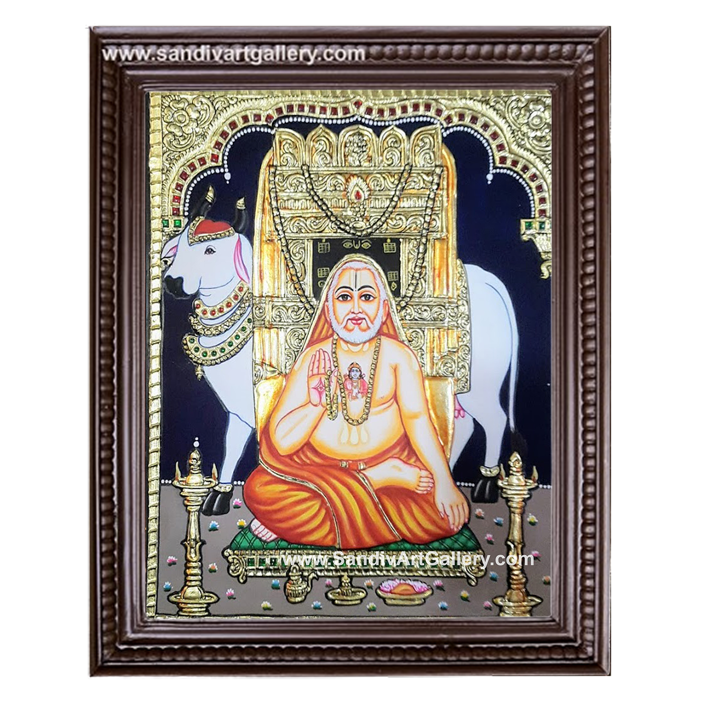 Sri Raghavendra Swamy Tanjore Painting