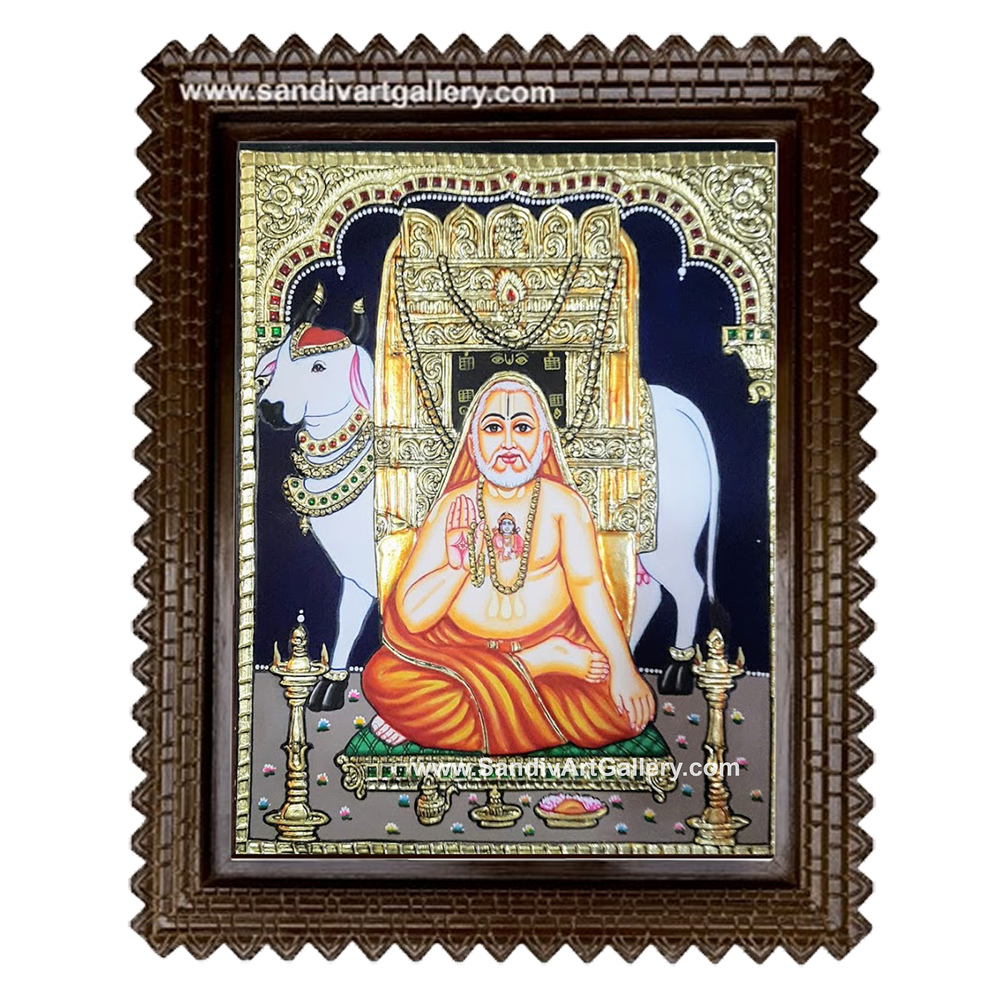 Sri Raghavendra Swamy Tanjore Painting