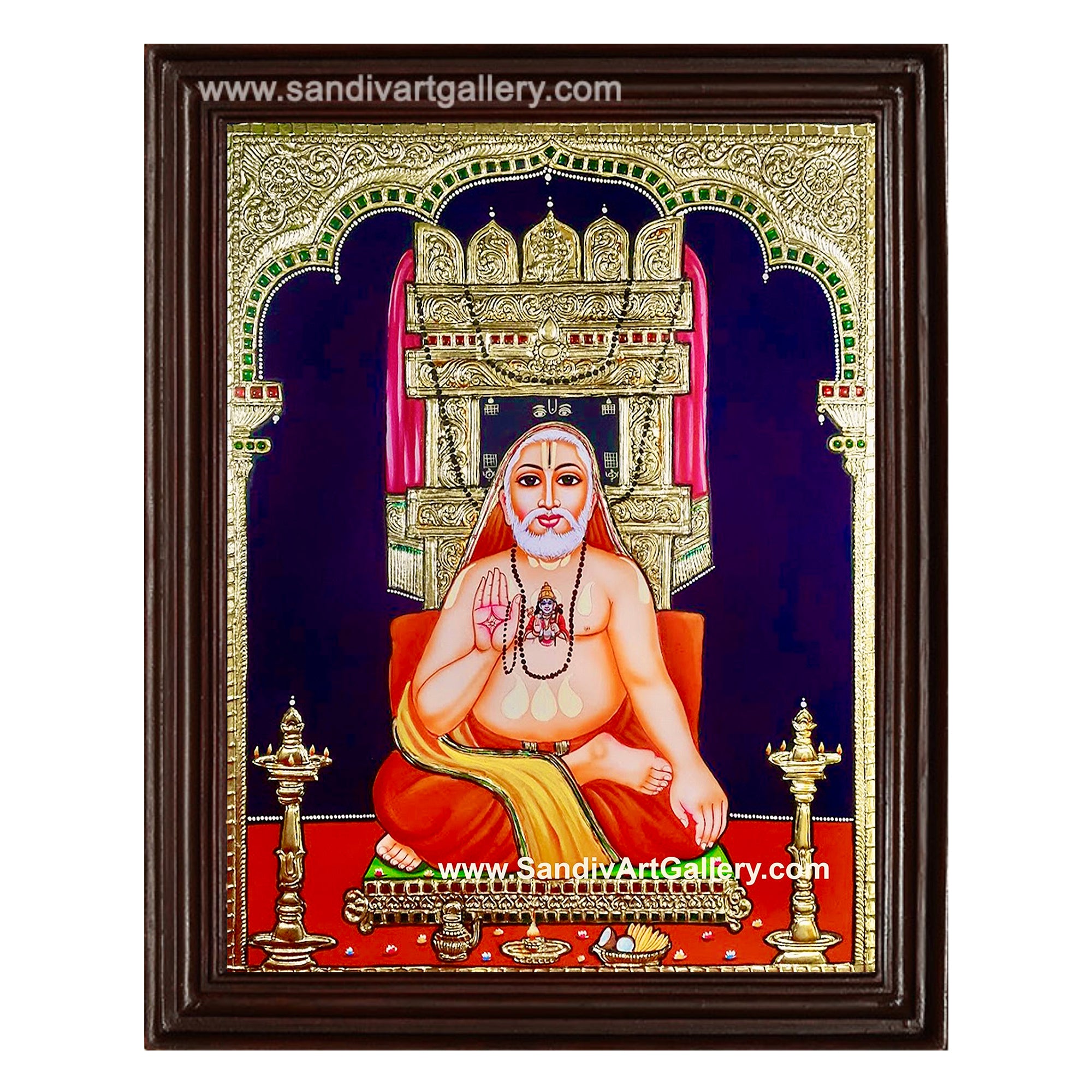 Saint Raghavendra Tanjore Painting1