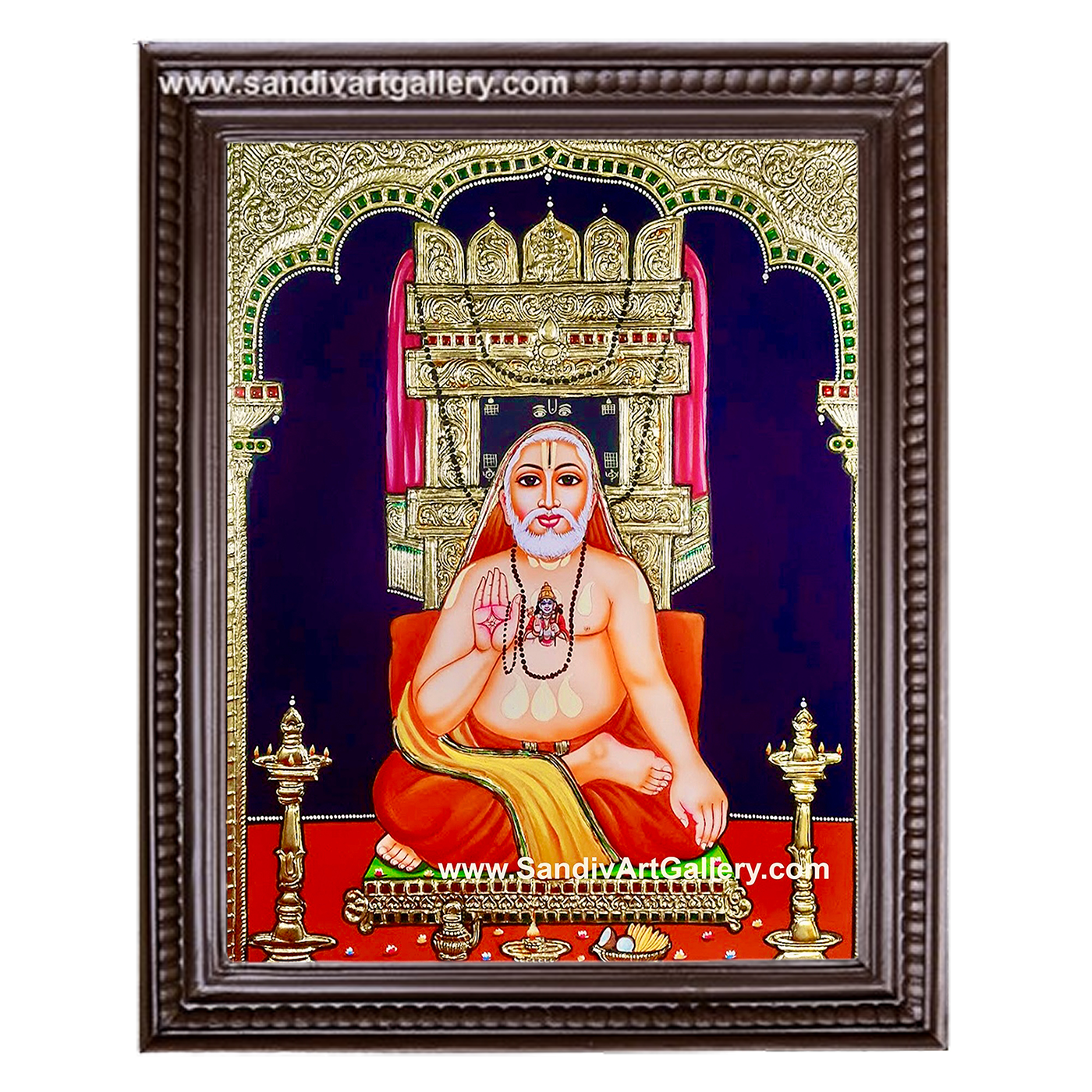 Saint Raghavendra Tanjore Painting1