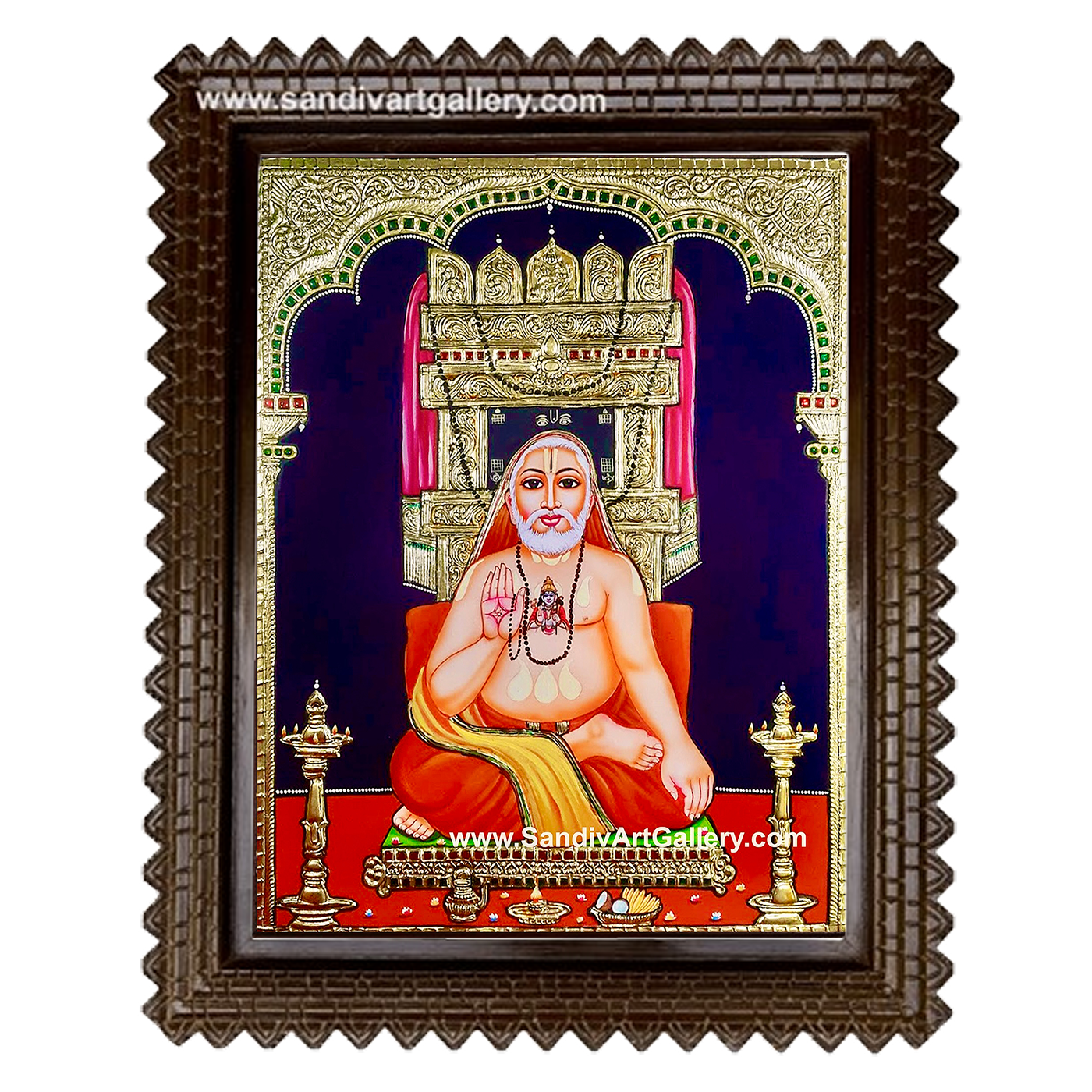Saint Raghavendra Tanjore Painting1