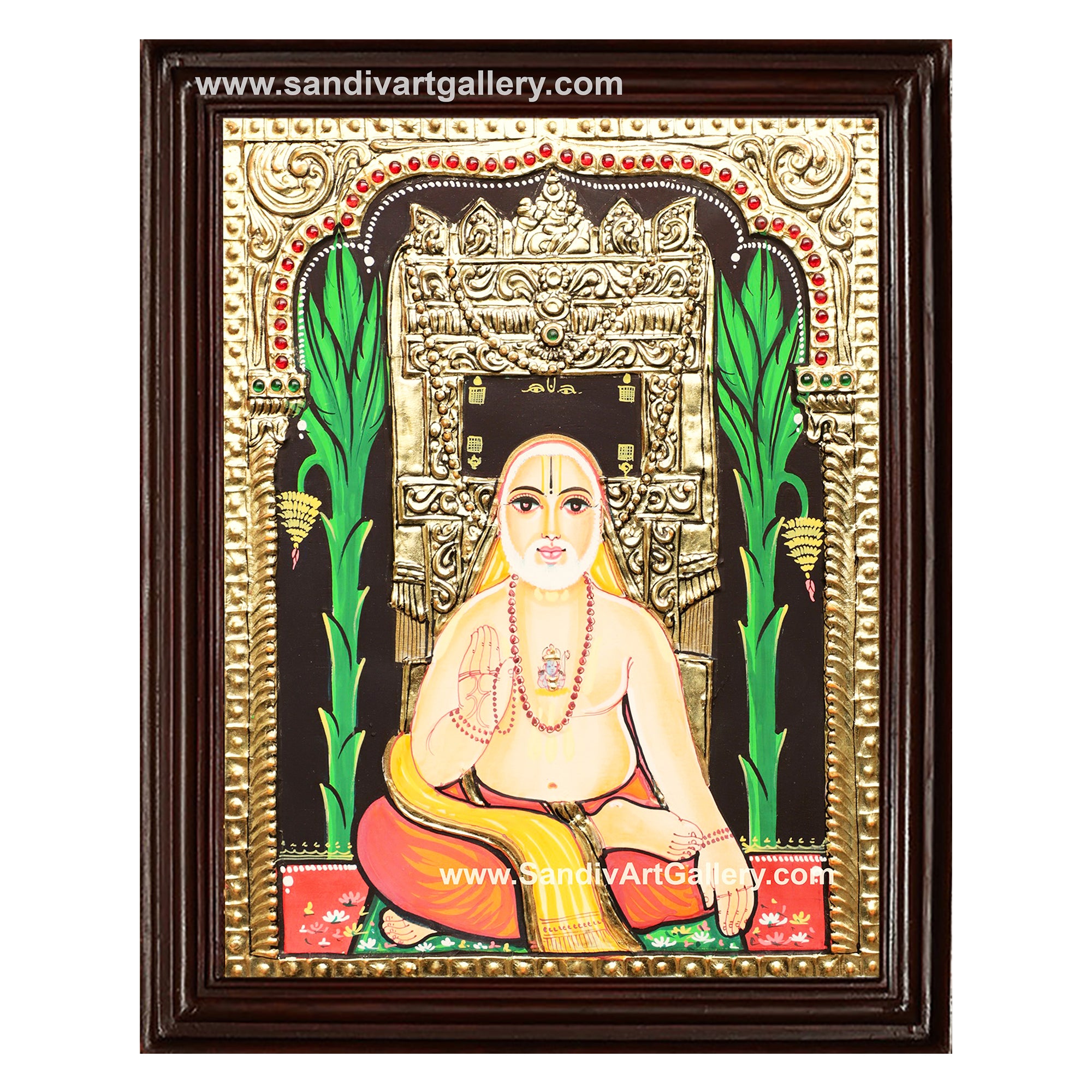 Ragavendra Swamy Tanjore Painting1
