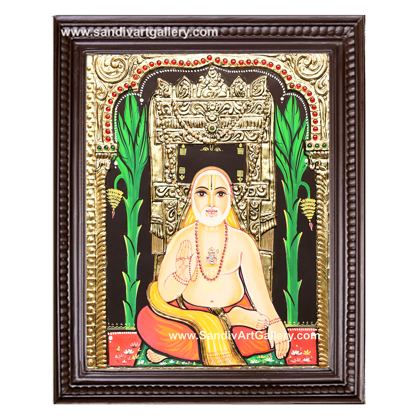 Ragavendra Swamy Tanjore Painting1