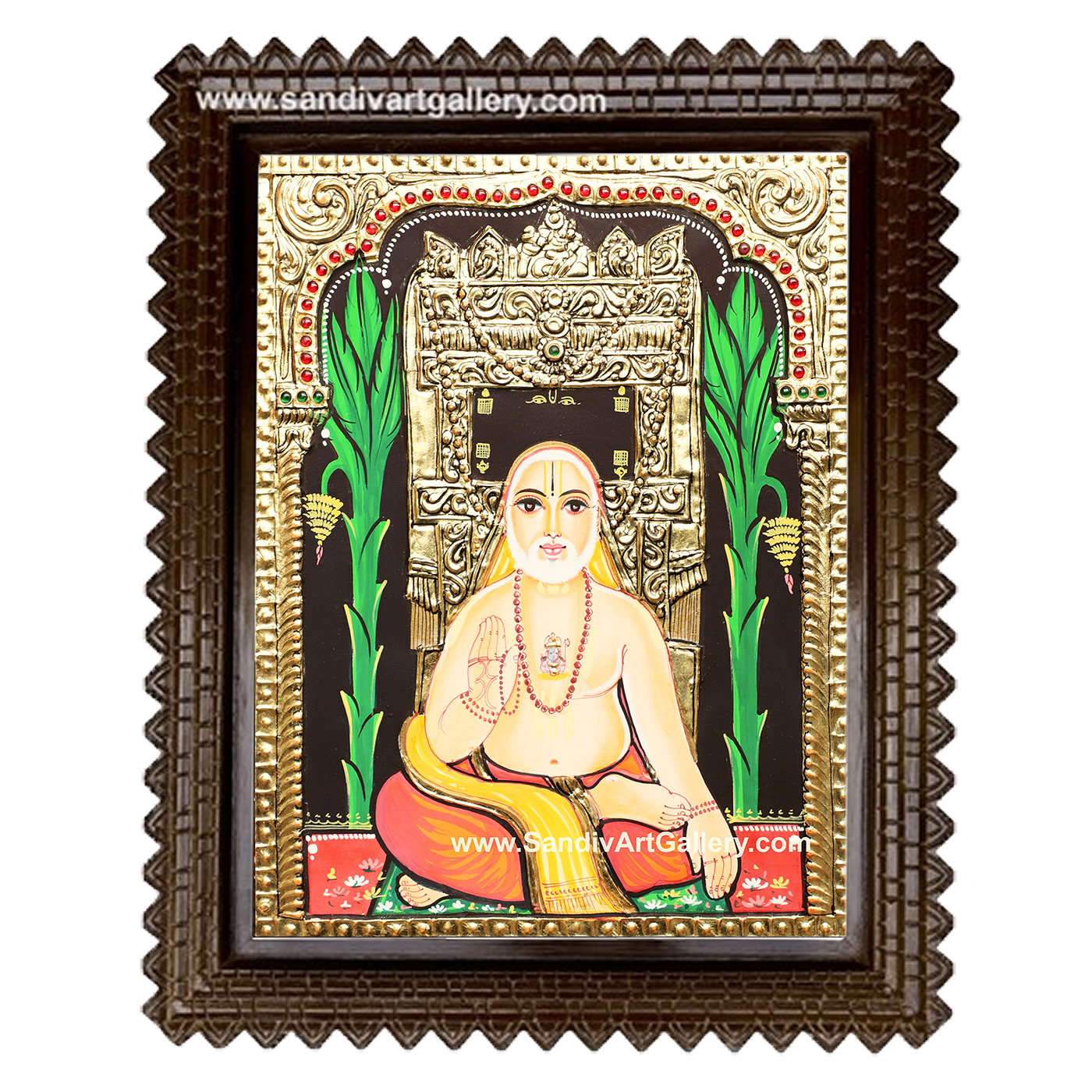 Ragavendra Swamy Tanjore Painting1