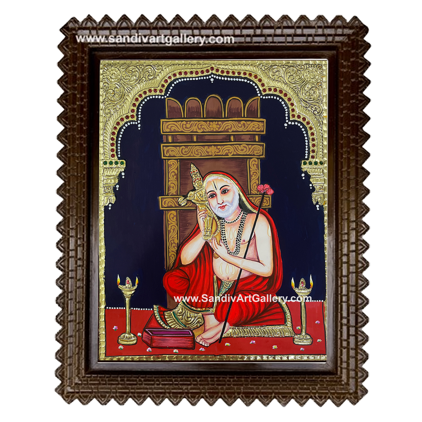 Ragavendra Swamy Tanjore Painting2