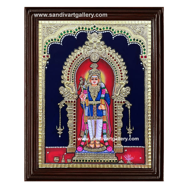 Palani Raja Alankara Murugan Tanjore Painting