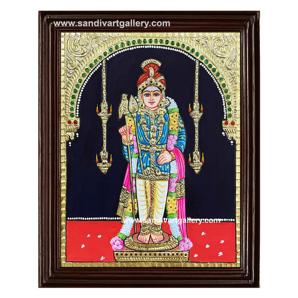 Palani Raja Alangara Murugar Tanjore Painting