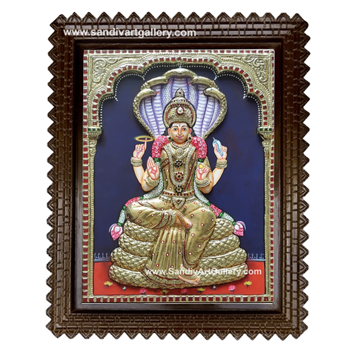 Renuka Devi 3D Embossed Tanjore Painting