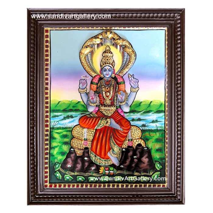 Goddess Renuka Devi 3D Embossed Tanjore Painting