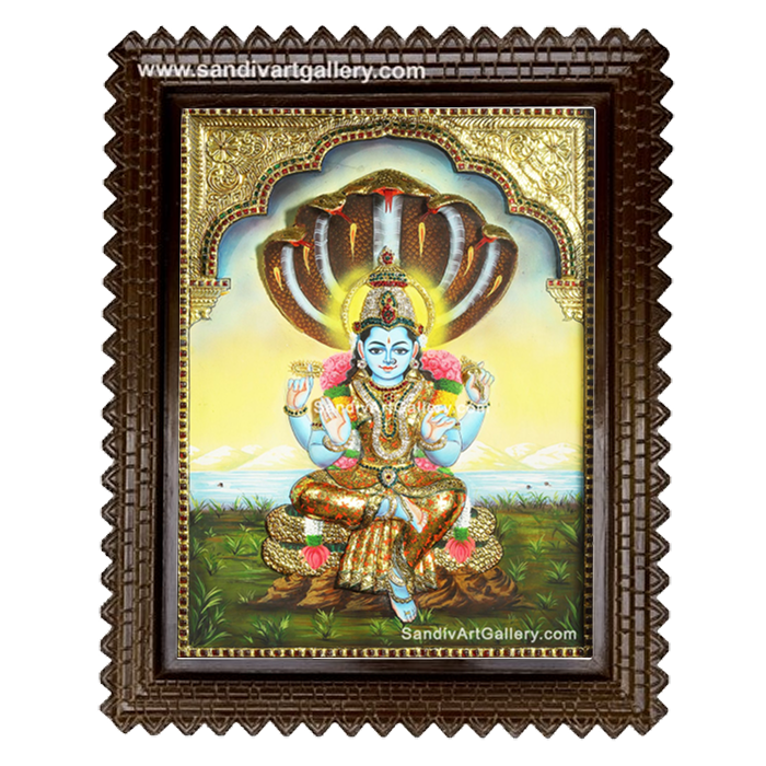 Renuka Devi 3D Embossed Tanjore Painting1
