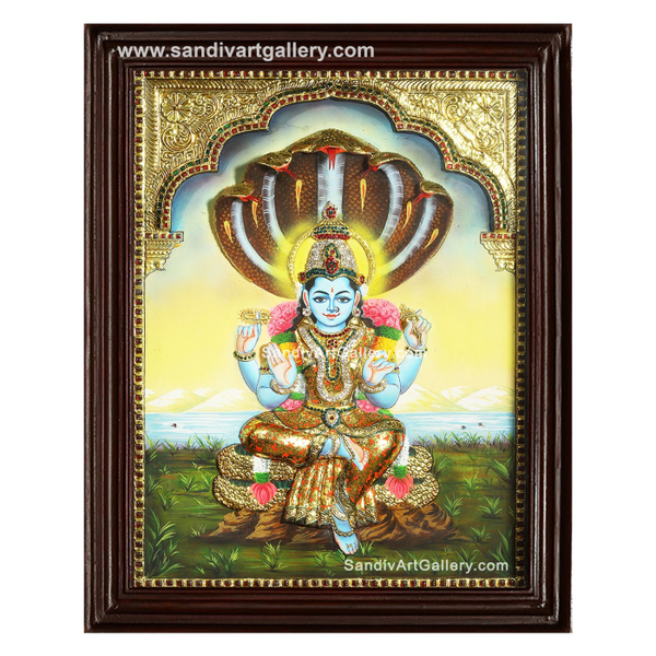 Renuka Devi 3D Embossed Tanjore Painting1