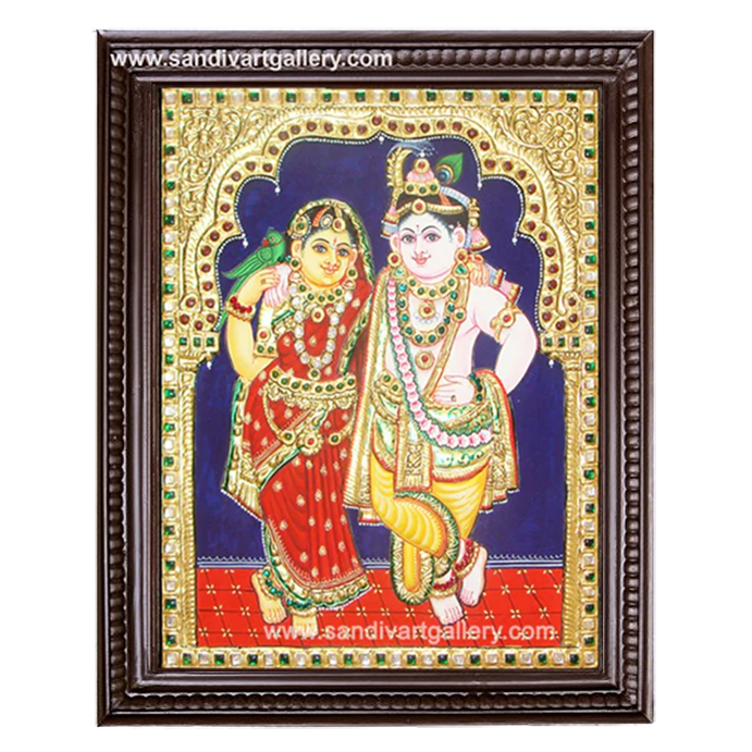Traditional Radha Krishna Tanjore Painting 3