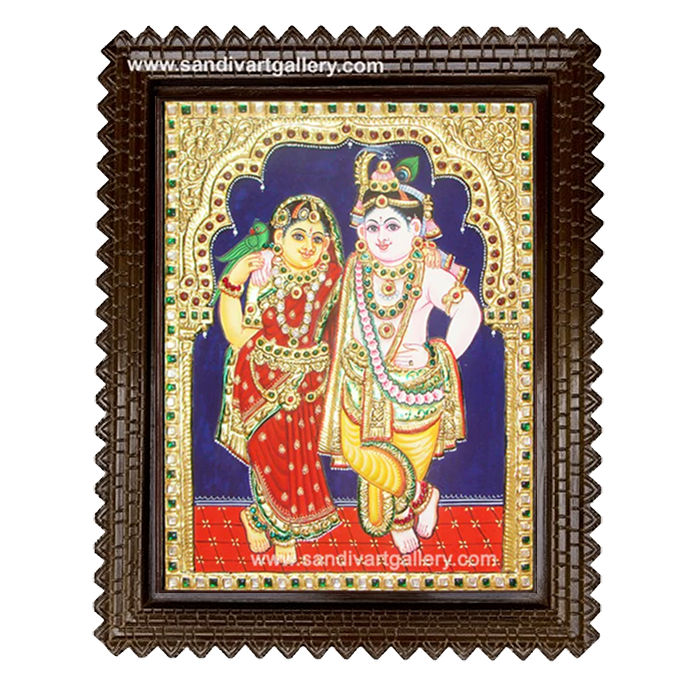 Traditional Radha Krishna Tanjore Painting 3