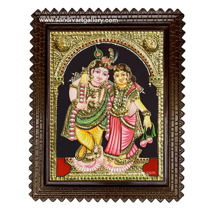 Traditional Radha Krishna Tanjore Painting 4