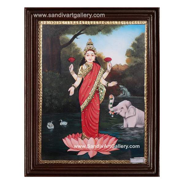 Ravivarma Lakshmi Tanjore Painting1