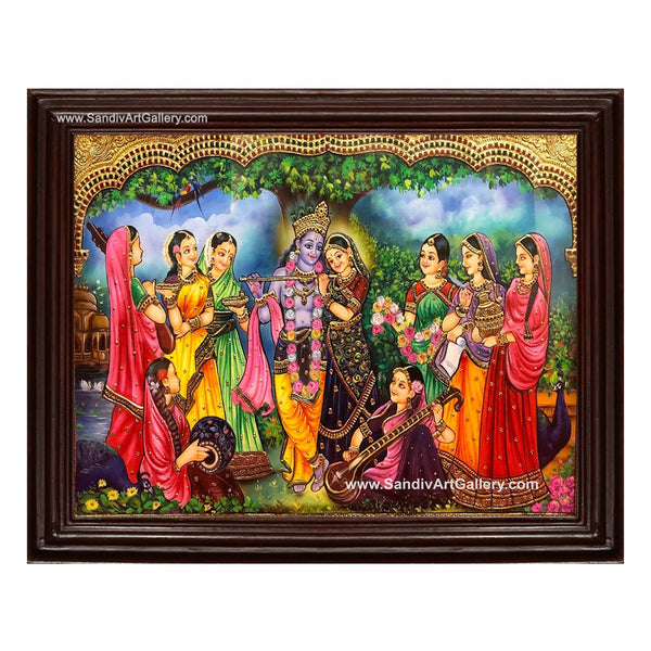 Radha Krishna Tanjore Painting