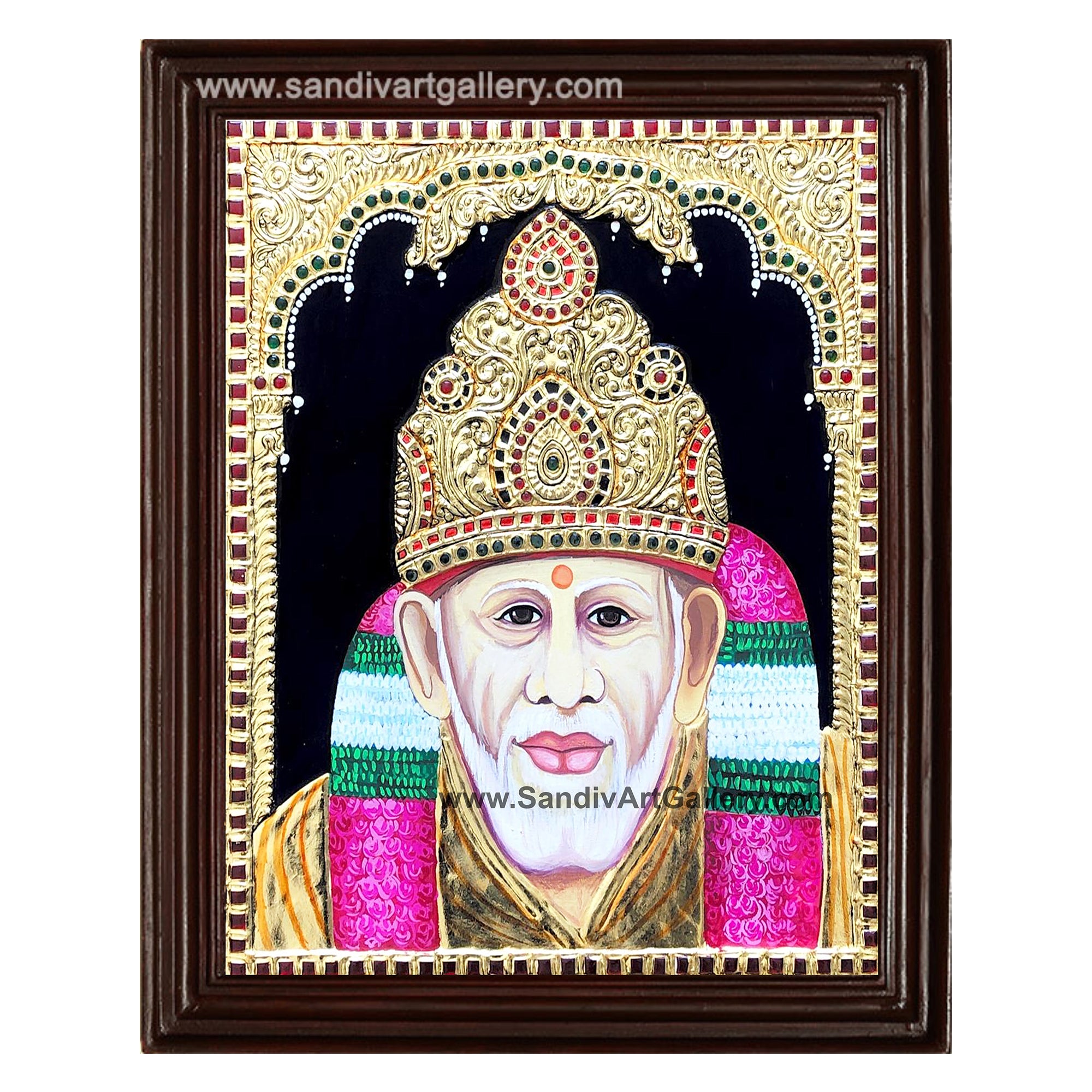 Saibaba Shirdi Tanjore Painting