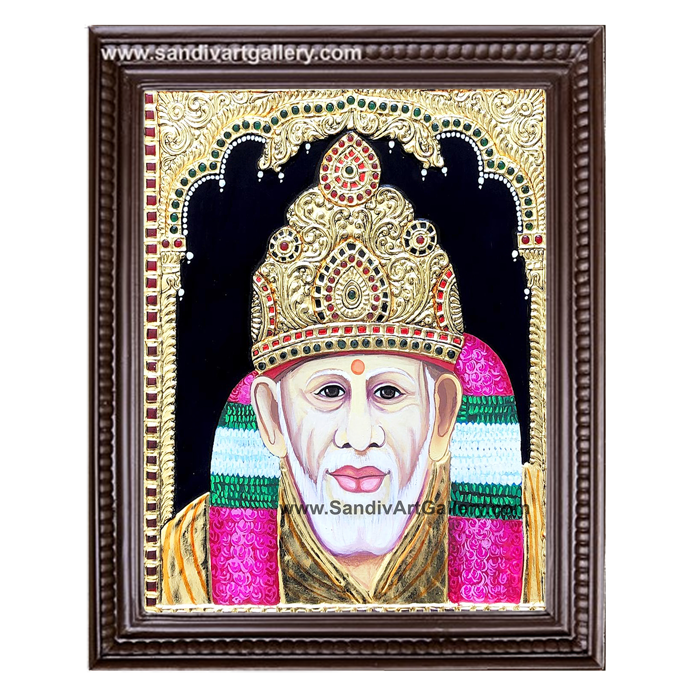 Saibaba Shirdi Tanjore Painting