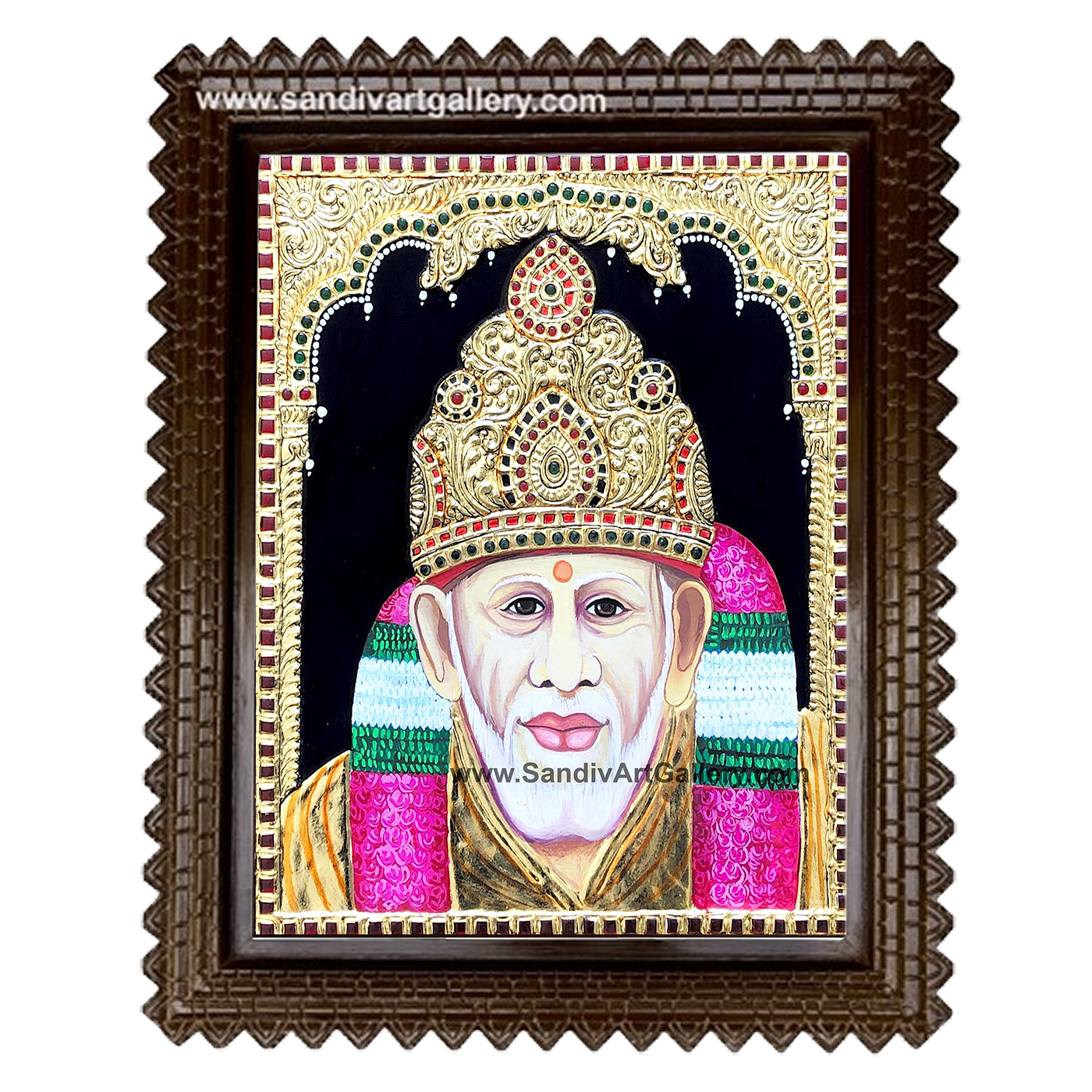 Saibaba Shirdi Tanjore Painting