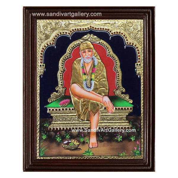Saibaba Tanjore Painiting2