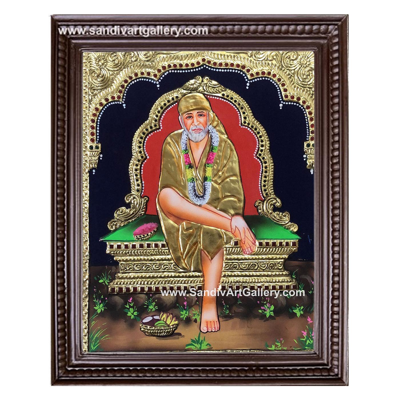 Saibaba Tanjore Painiting2