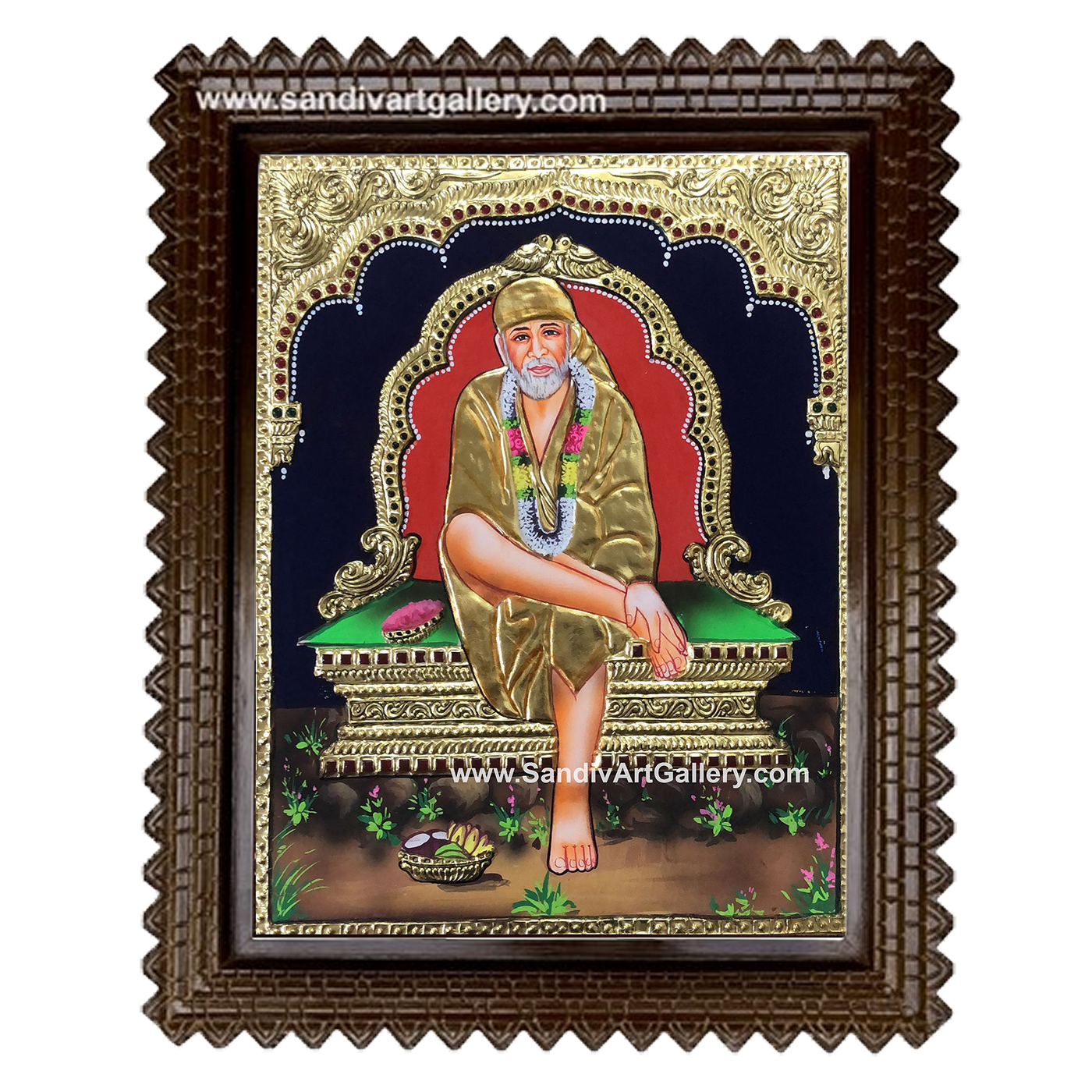 Saibaba Tanjore Painiting2