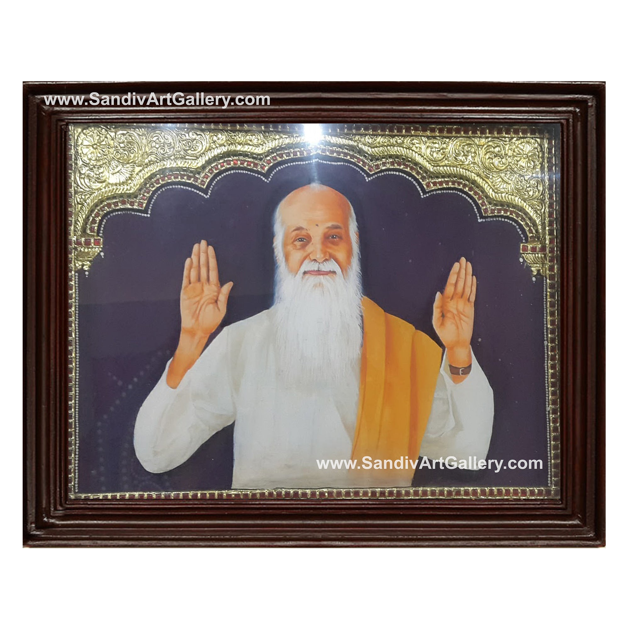 Vethathiri Maharishi 3D Super Embossed Tanjore Painting