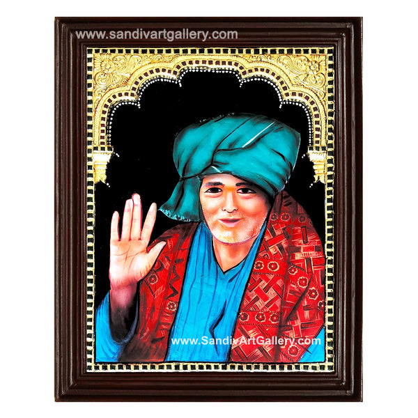 Shri Sarguru Palani Swamigal 3D Embossed Tanjore Painting