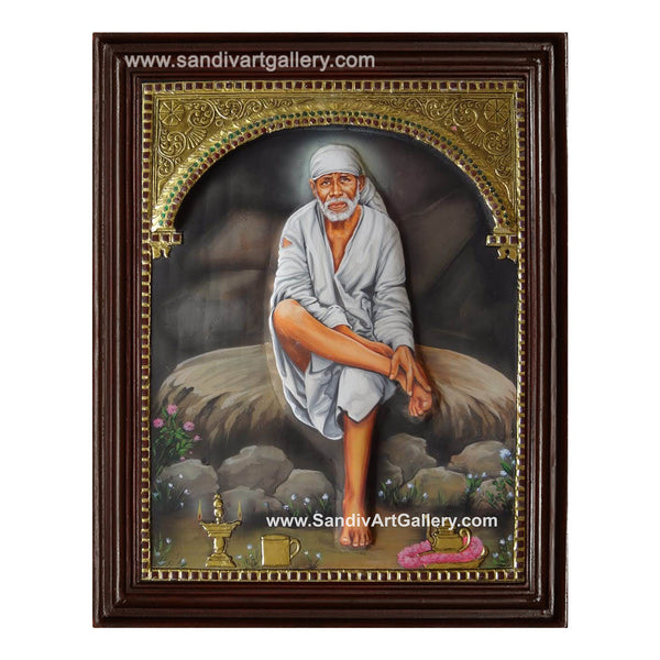 Shirdi Saibaba 3D Tanjore Painting