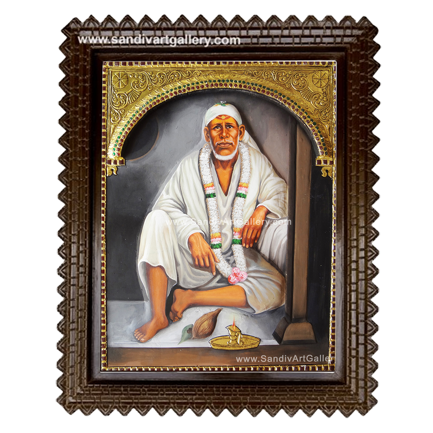 Dwarakamayi Saibaba Tanjore Painting