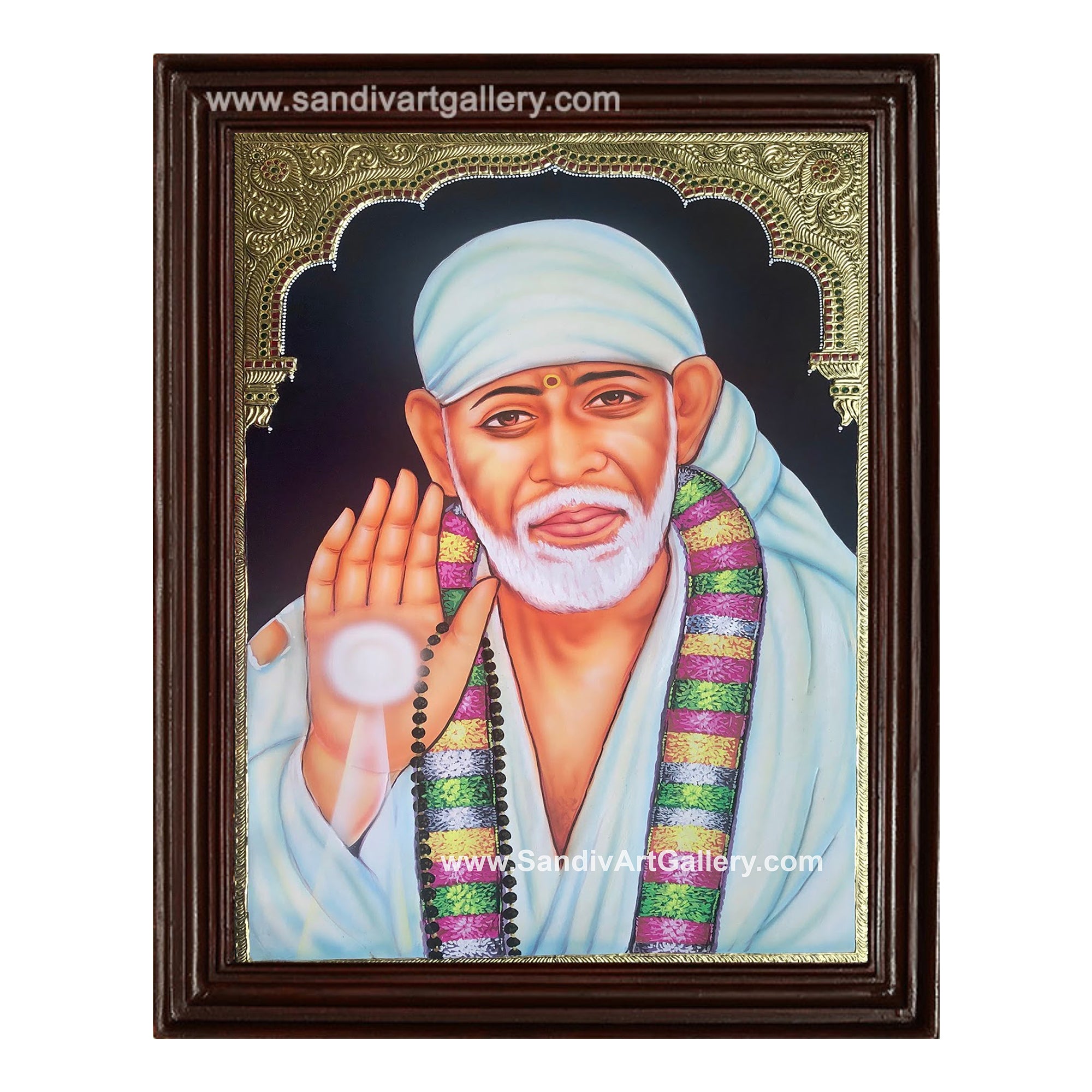 Saibaba Tanjore Painiting3