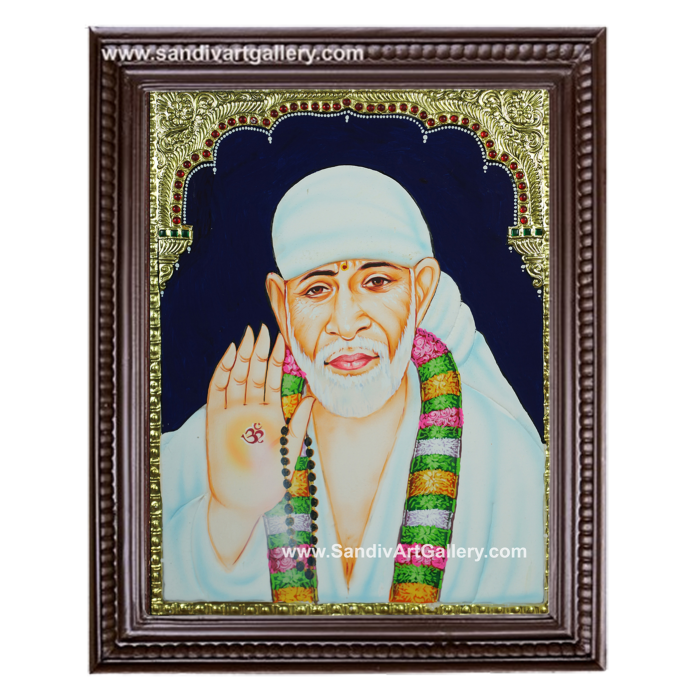 Dwaraka Mai Saibaba Tanjore Pianiting