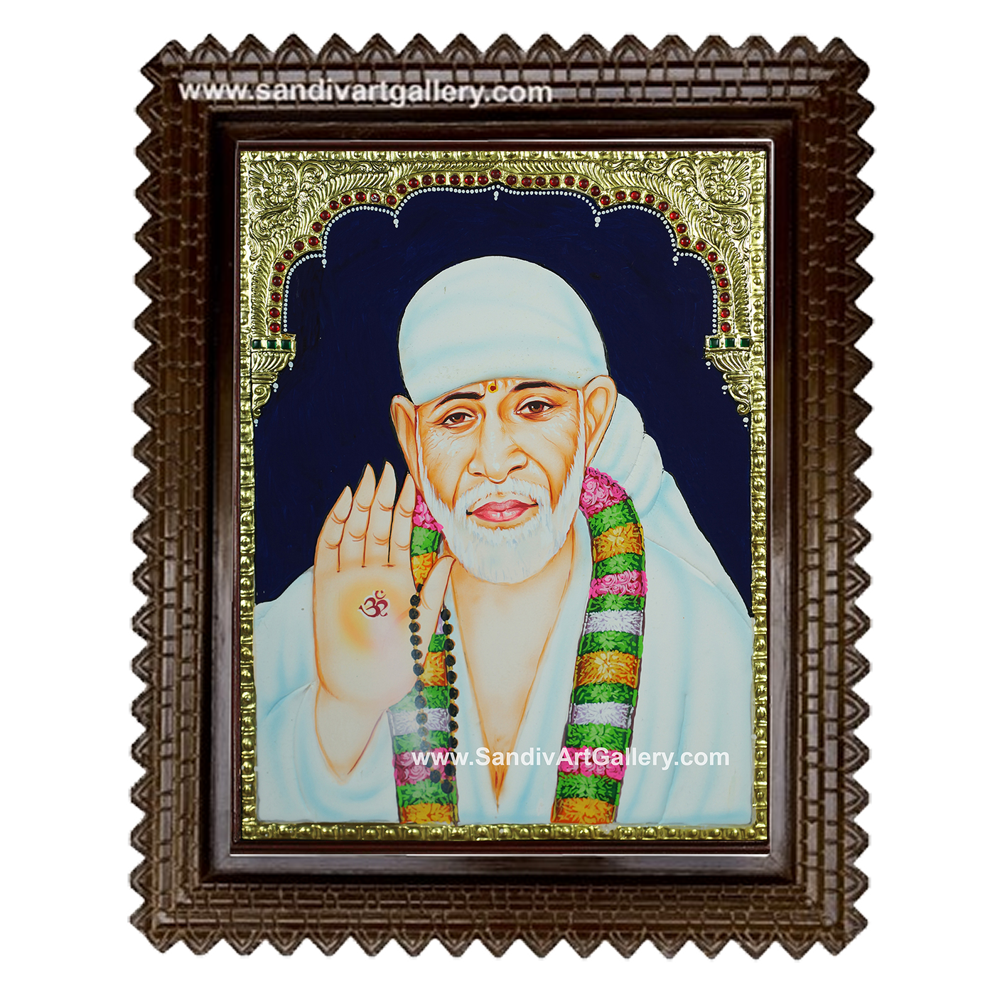 Dwaraka Mai Saibaba Tanjore Pianiting