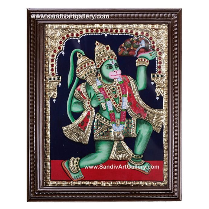 Sanjeevi Hanuman Tanjore Painting