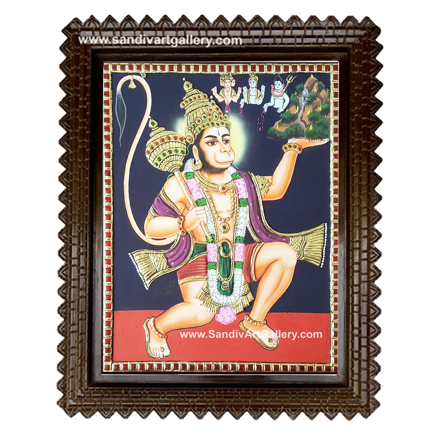 Hanuman Tanjore Painting1